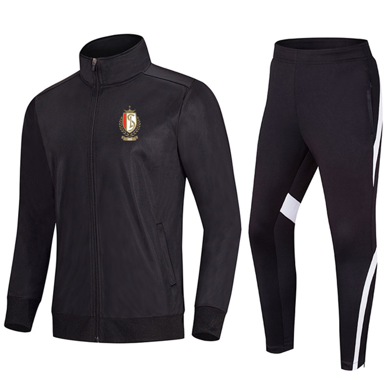 

Standard Liege 2020 jacket football training suit long section can be customized DIY team men's sports running suit training suit, Gray