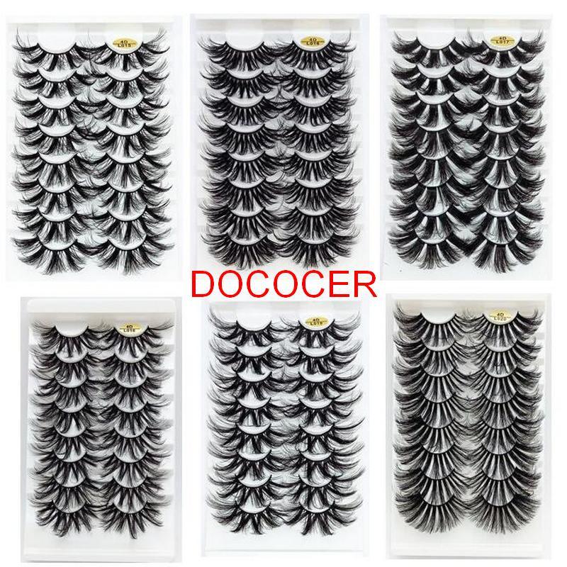 

NEW 25mm Mink eyelashes 3D mink hair eyelashes 8 pairs Natural/Thick makeup faux fake lashes extension false Wholesale