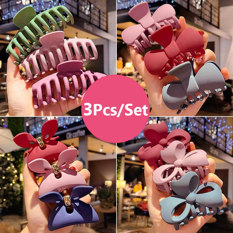 

Korean Solid Big Hair Elegant Frosted Acrylic Hair Clips Hairpins Barrette Headwear Crab for Women Accessories