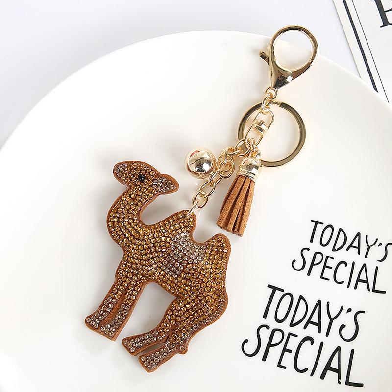 

Cute Lovely Camel Bling Pendent Crystal Keychain Keyring Car Keys Bag Holder Charm Jewelry Gifts TZ103