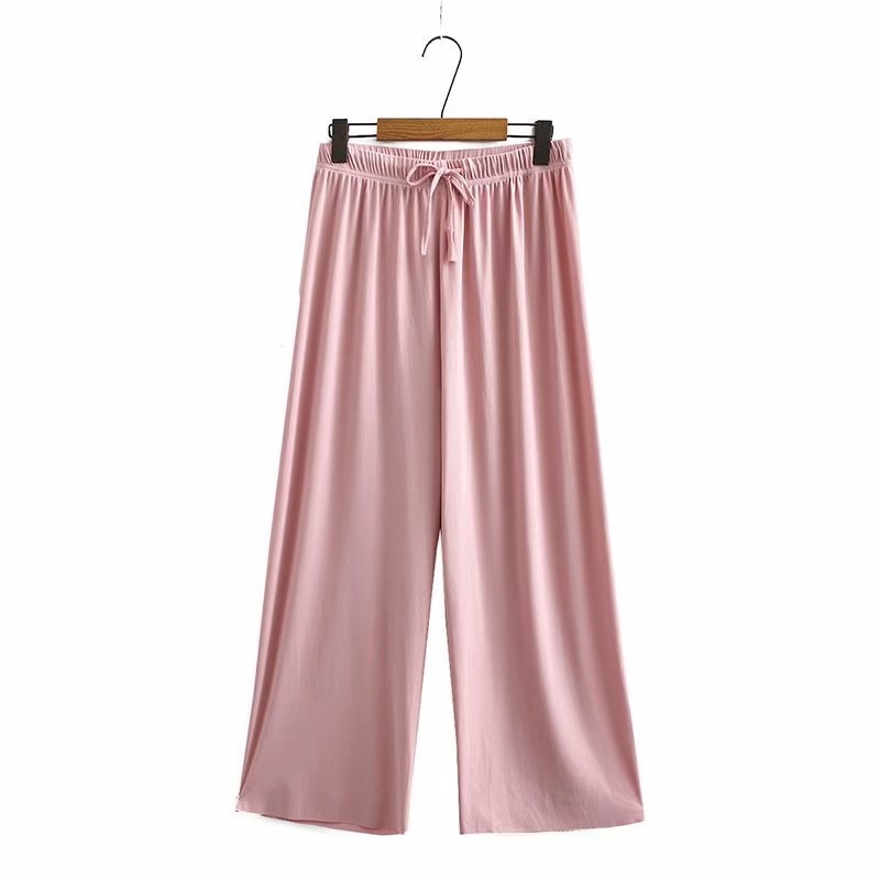 

Xl-4xl Plus Size Black Crochet Solid Gray Pants Long Leg Spring Casual Ankle Ynet, Pink