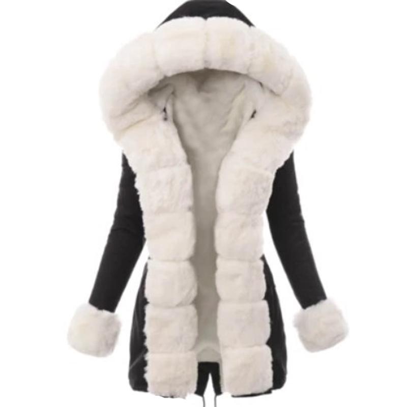 

Winter coat women Vintage Stylish Women' Jacket Women 2020 Autumn Winter Female Hooded Jacket Warm Long Sleeve Outerwear Tops, Bk
