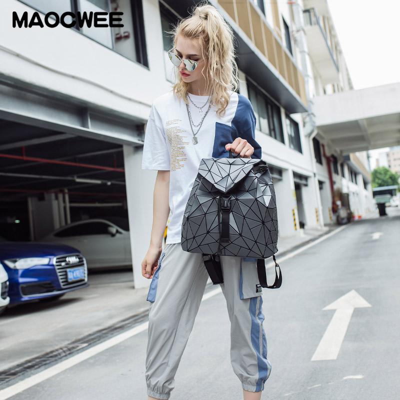 

Matte Solid Backpack For Women Leather Design Teenagers Students School Bags Geometric Holographic Sports Men Travel Backpack, Matte brown