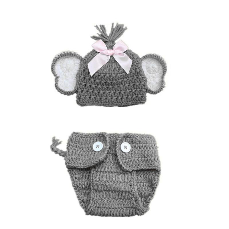 

TELOTUNY knit Hat+Shorts newborn photography props a802 08