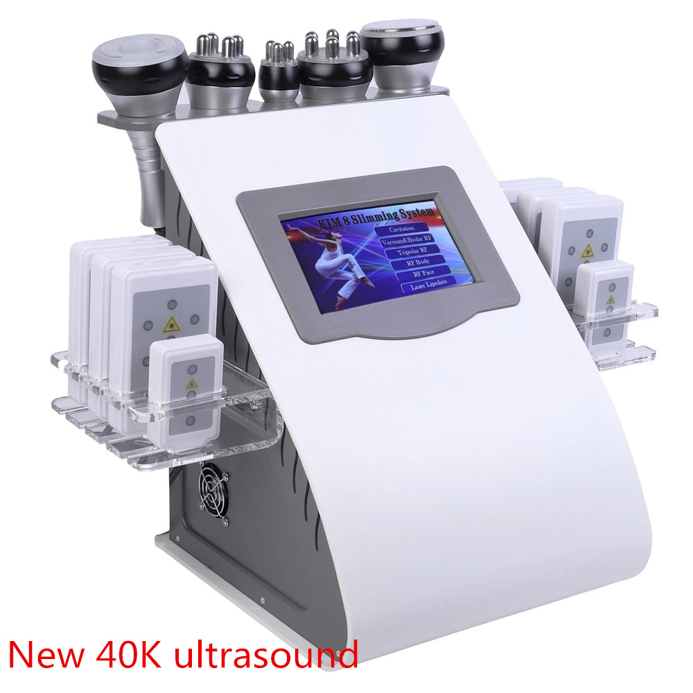 

High Quality New Model 40k Ultrasonic liposuction Cavitation 8 Pads Laser Vacuum RF Skin Care Salon Spa Slimming Machine & Beauty Equipment