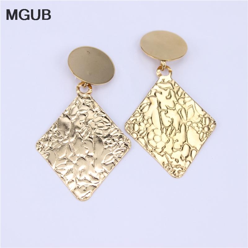 

Geometric Smooth Stainless Steel Fashion earrings large round earrings for women drop female jewelry SL08
