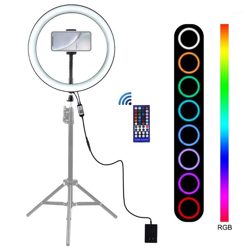 

Photography LED Video Light Ring Lamp BT Connection Remote Control Brightness Adjustment Battery for Broadcast Selfie Makeup1