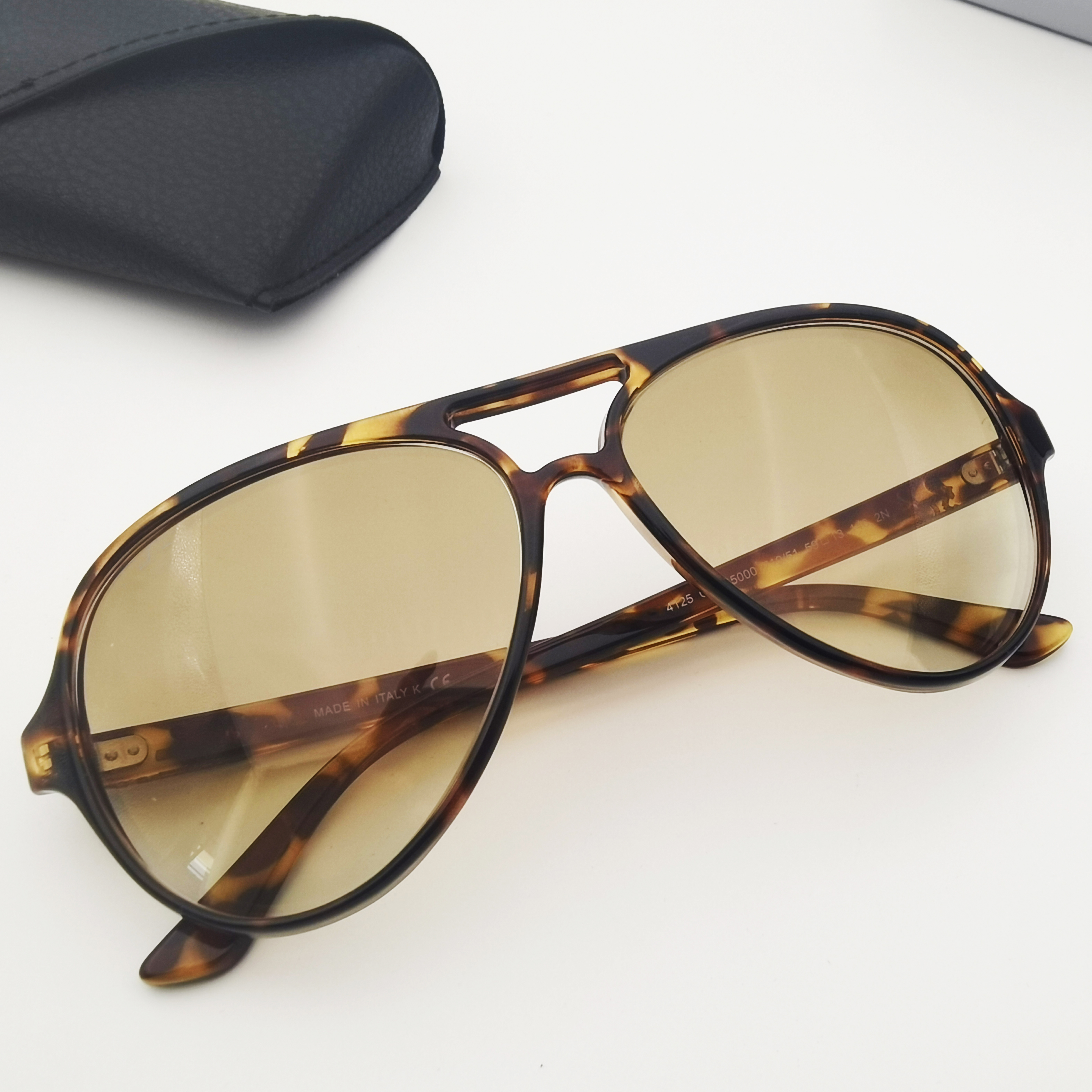 

Top quality brand sunglasses men women retro classical sun glasses 5000 model nylon frame G15 lenses original packages cat design