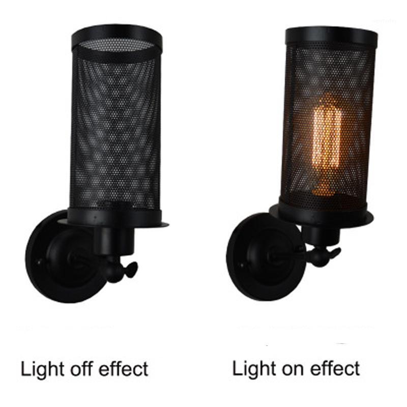 

Loft aisle balcony wall lamp bar cafe industrial net wall lamp adjustable bed iron1