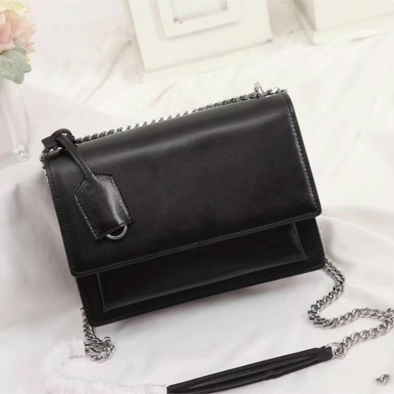 

High quality luxury designer handbags SUNSET original leather women shoulder bags fashion medium crossbody bag women chain shoulder bags, Box(no sell separately)