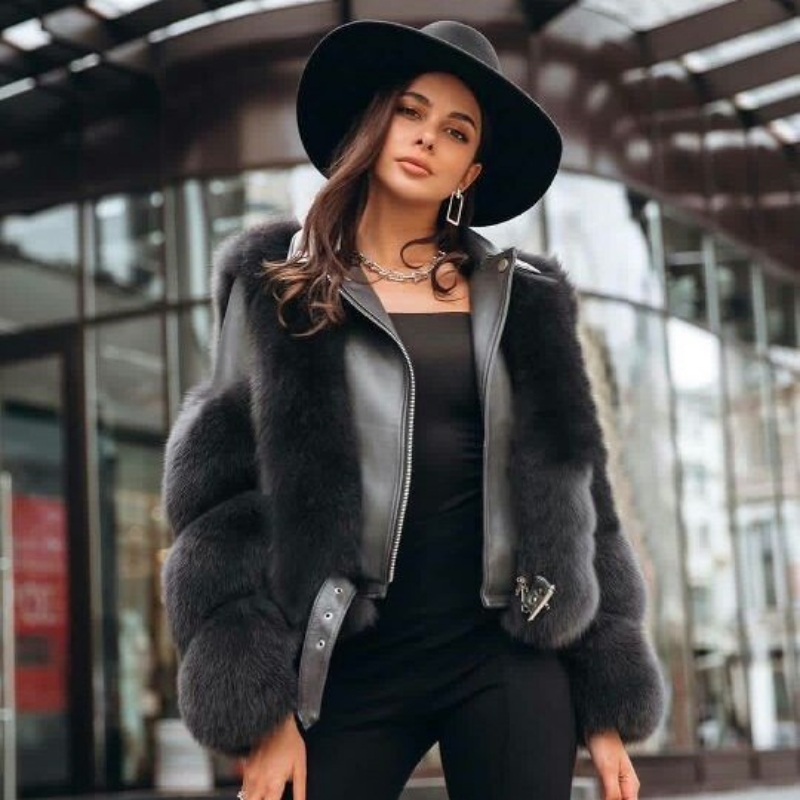 

New Winter 2020 Women Genuine Fox Skin Sheep Hot-thickened Sheepskin Shredded Female Multi-coloured Ladies Jacket Xa45, Unkcamelunk