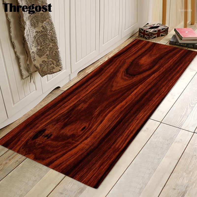 

Thregost Wood Grain Printed Indoor Mat Kitchen Carpet Long Bathroom Mats Welcome Rug Microfiber Floor Carpets Absorbent Doormat1, Color 1