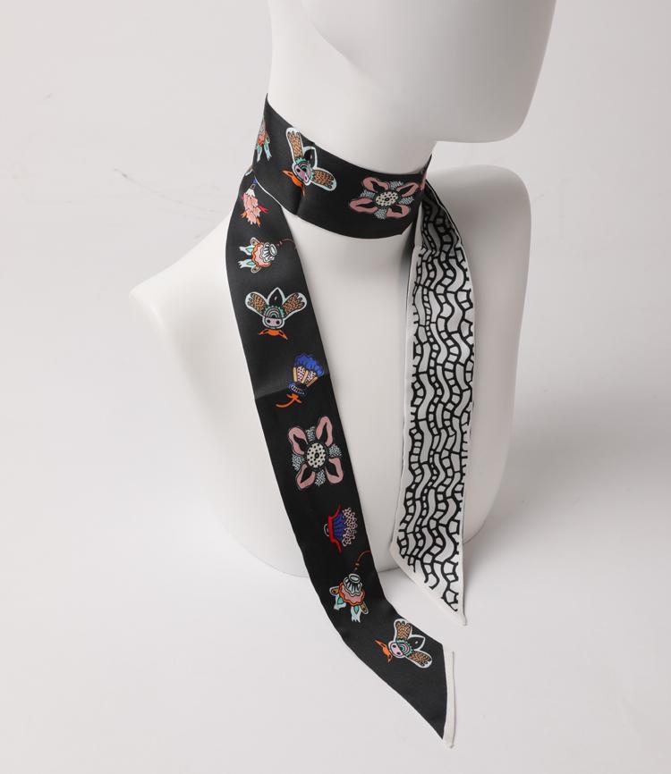 

Insects Fashion Lady 100% Pure Silk Scarf Riband Girl Bag Wraps Scarves Ribbon Elegant Line Hair Neck Long Choker ZSBD217