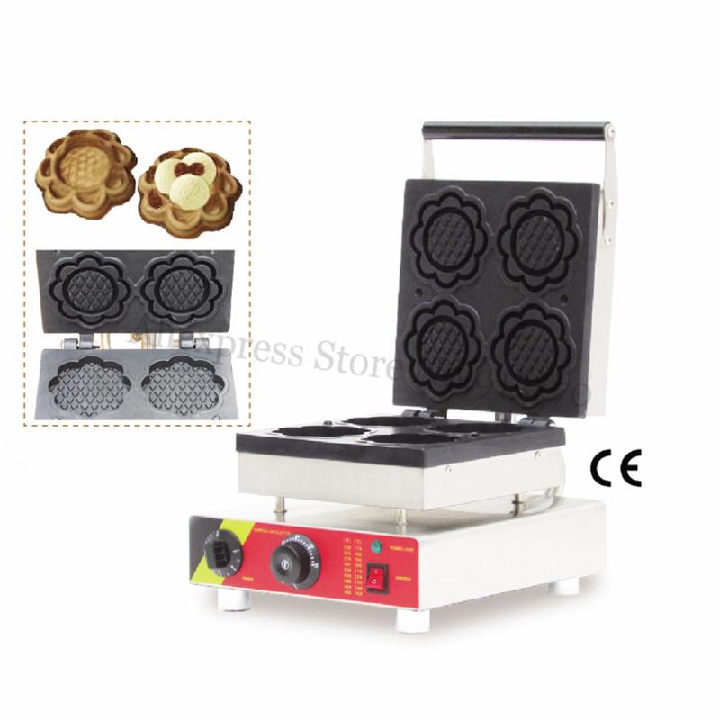 

Ice Cream Bowl Waffle Baker Machine Stainless Steel Flower Shape Waffle Maker 220V 110V 1500W 508