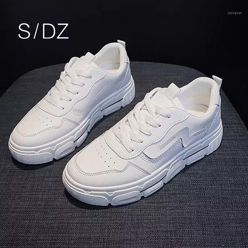

Female Sneakers Fashion Casual Shoes Woman Comfortable Breathable PU White And Green Color Platform Sneakers Chaussure Femme1