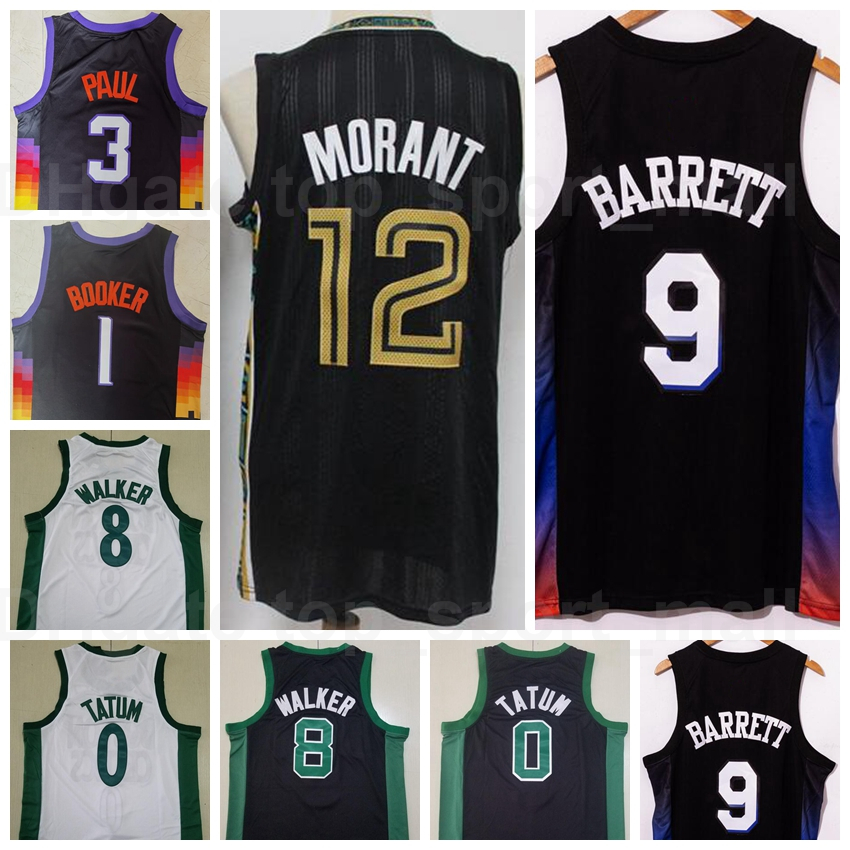 

Men City Earned Edition Basketball RJ Barrett Jersey 9 Kemba Walker 8 Jayson Tatum 0 Ja Morant 12 Devin Booker 1 Chris Paul 3, 25