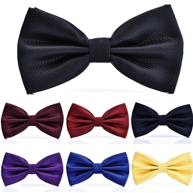

fashion bow tie for men dress shirt brand new adult bowtie check bowknot wedding party neckwear accessory 2pcs/lot