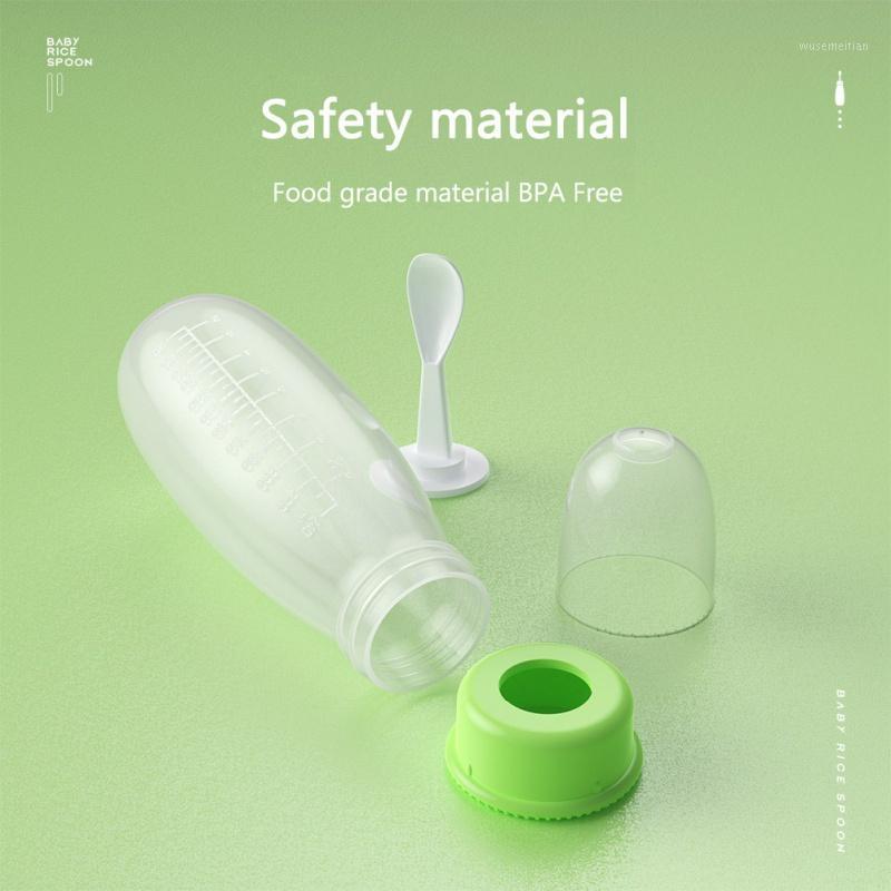

Safety Silicone Baby Bottle With Spoon Supplement Rice Cereal Bottles Squeeze Spoon Milk Feeding Bottle Cup 240ml1
