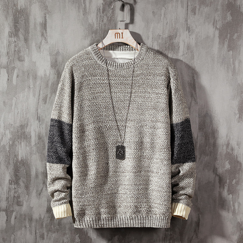 

2021 New Sweater Men Long Sleeves Autumn Winter Pullover Knitted O-neck Plus Asian Size 5xl 1l8m, Asian size z851 b