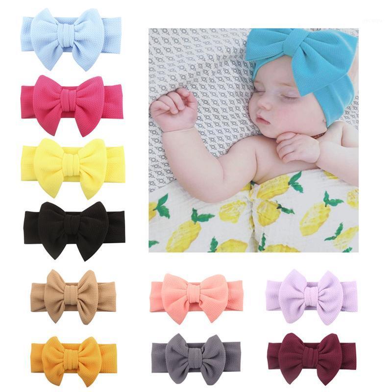

BalleenShiny Soft Newborn Baby Bowknot Headband Ears Pure Color Head Band Kids Headwear Accessories1, Black