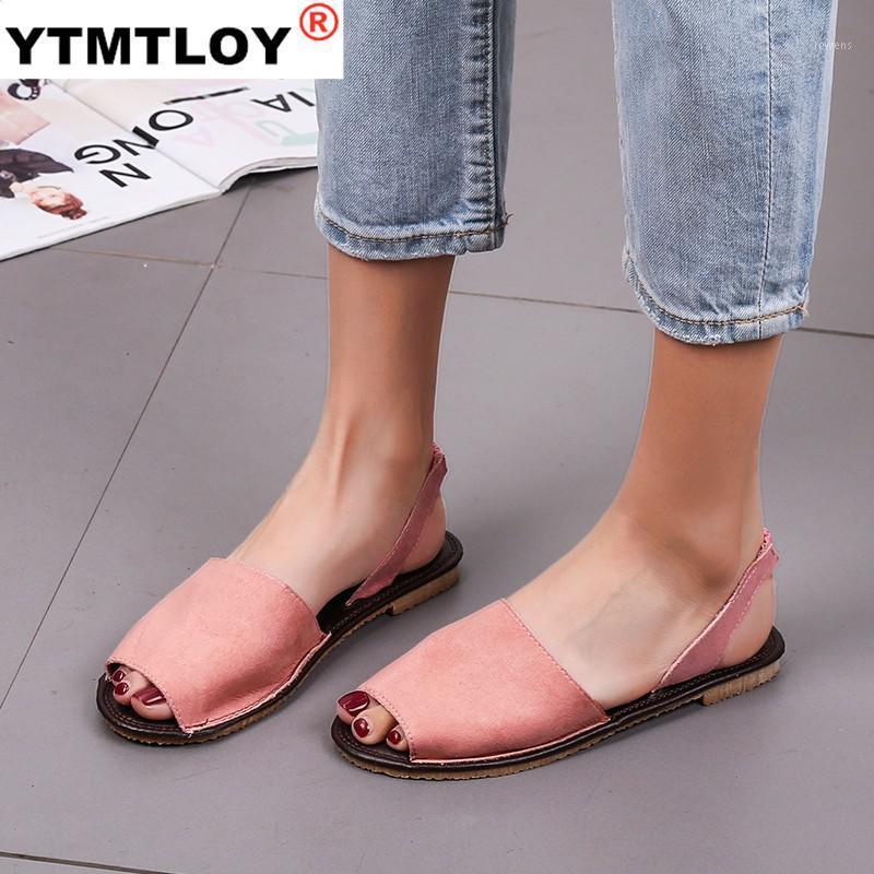 

Women Rome Sandals Woman Flock Solid Female Fashion Shallow Shoes Women's Elastic Band Flats Ladies Open Toe Footwear Plus Size1, Black