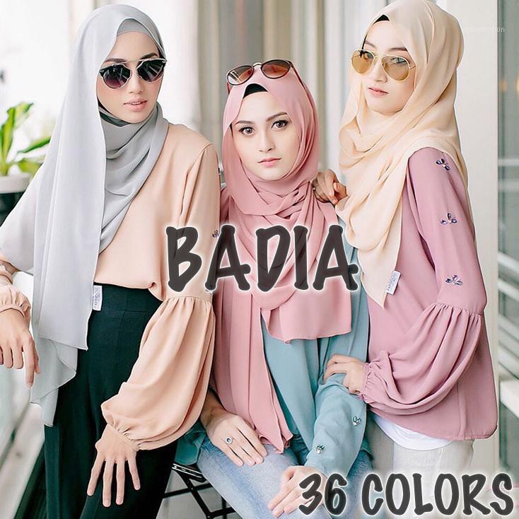 

One piece high quality hot women muslim solid plain chiffon hijabs long georgette scarf shawls islamic headwear wraps scarves1