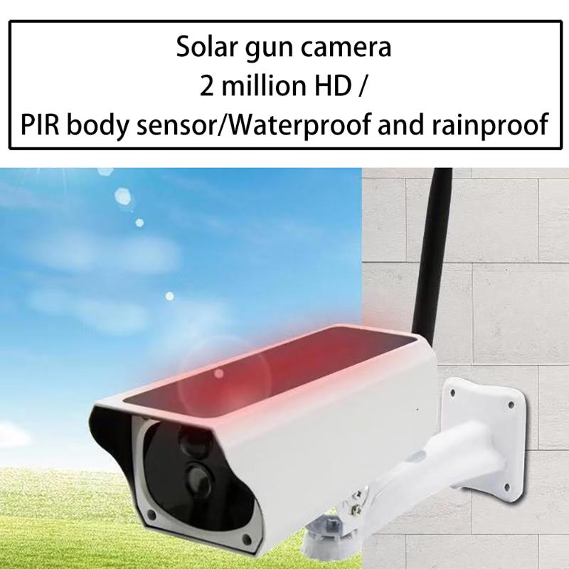 

Solar Power Camera 1080P WiFi IP Camera Security Waterproof Outdoor Indoor Surveillance With PIR Motion Detection, With 32g card