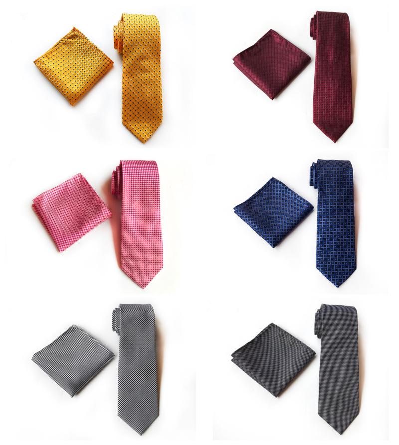 

Explosion Quality Polyester Yarn Business Men's Tie Pocket Towel Suit Fashion Business Flower Casual Suit Pocket Towel Set