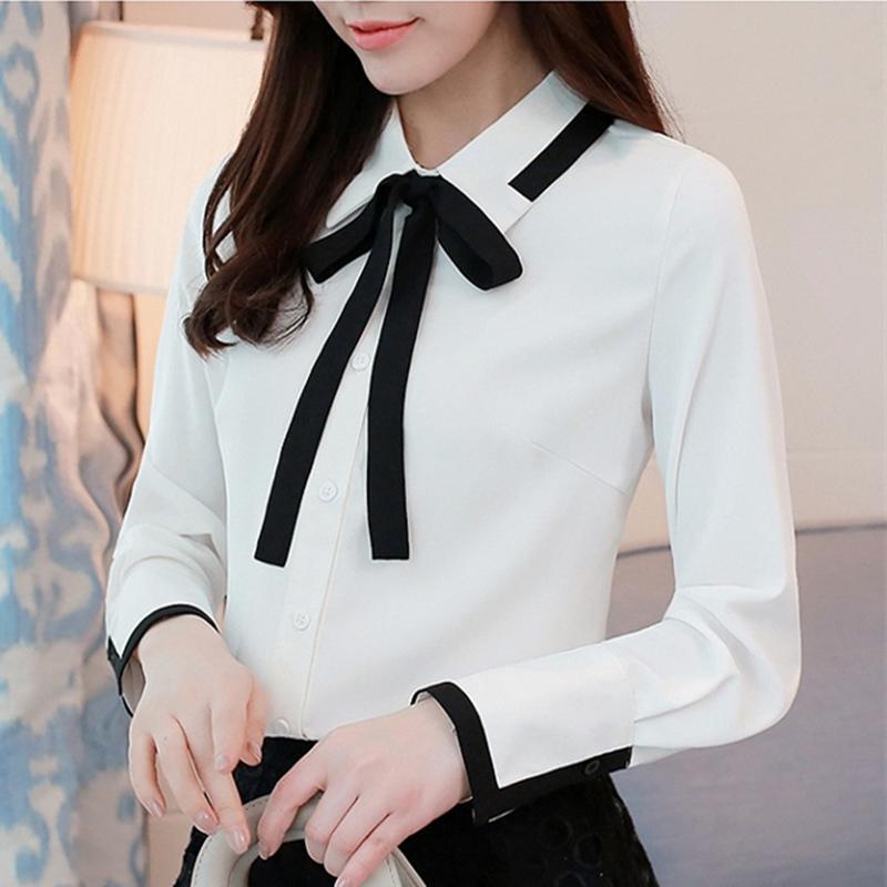 

Korean Fashion Blouse Women Blouses Solid Turn-down Collar White Women Shirts Plus Size Womens Tops Sweet Blouses Slim Work Wear, Sky blue