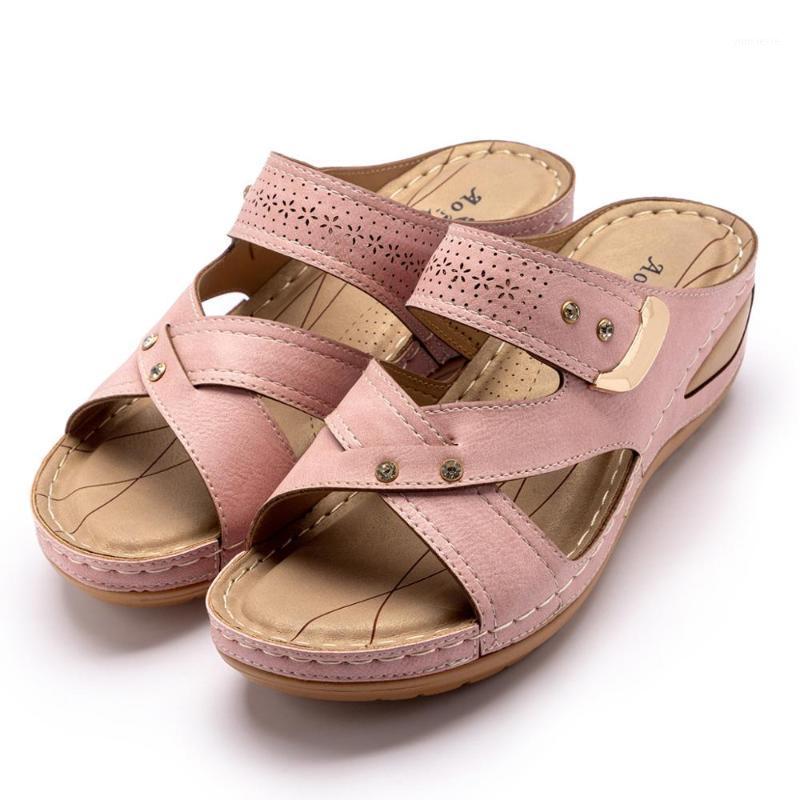 

Women Sandals Slippers Summer Shoes Fish Mouth Wedges Sandals Slides Flip Flops Chaussure Femme Sandalen Dames Drop Shipping1, Pink