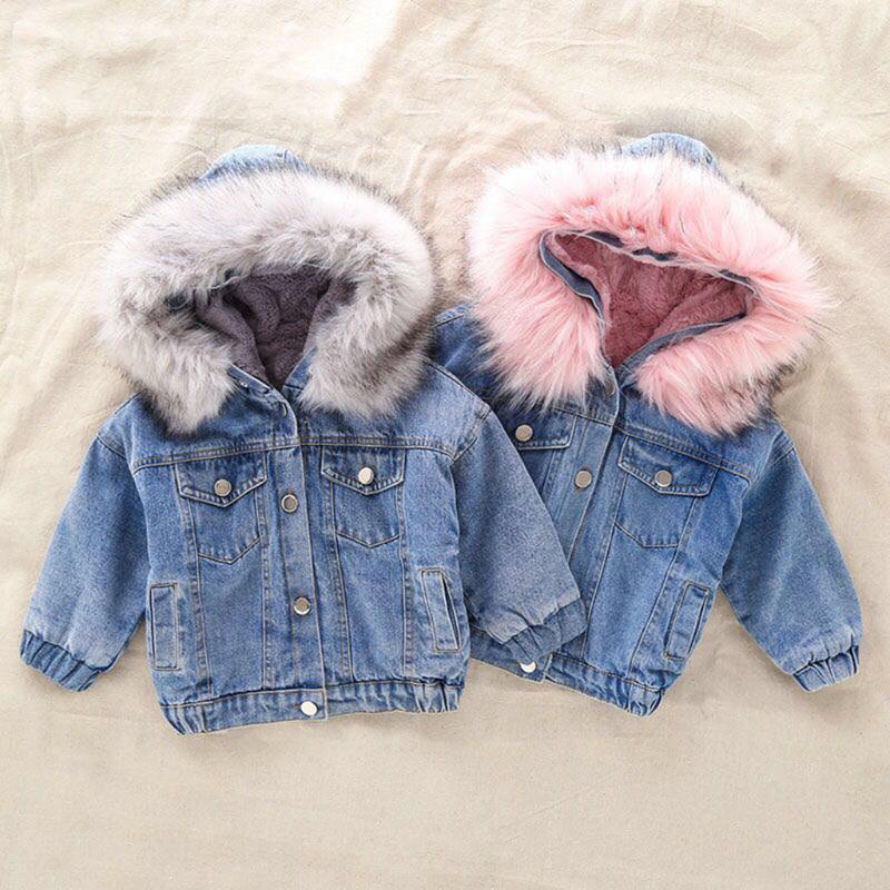 

2020 New Denim Jacket for Girl's Toddler Children AUTUMN &WINTER Outerwear Fashion Outfits Kids Jacket Girl Coats Kids Clothes, 03