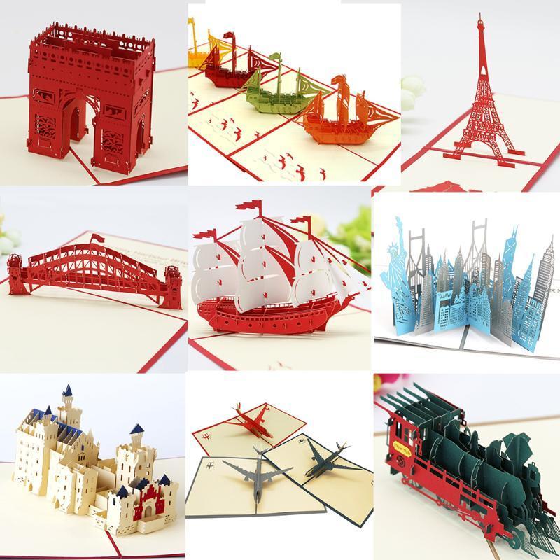 

UP 3D Birthday Cards World Attractions Card Business Invitations Boy Gifts Greeting Card Tourist Postcard for Boyfriend Dad1