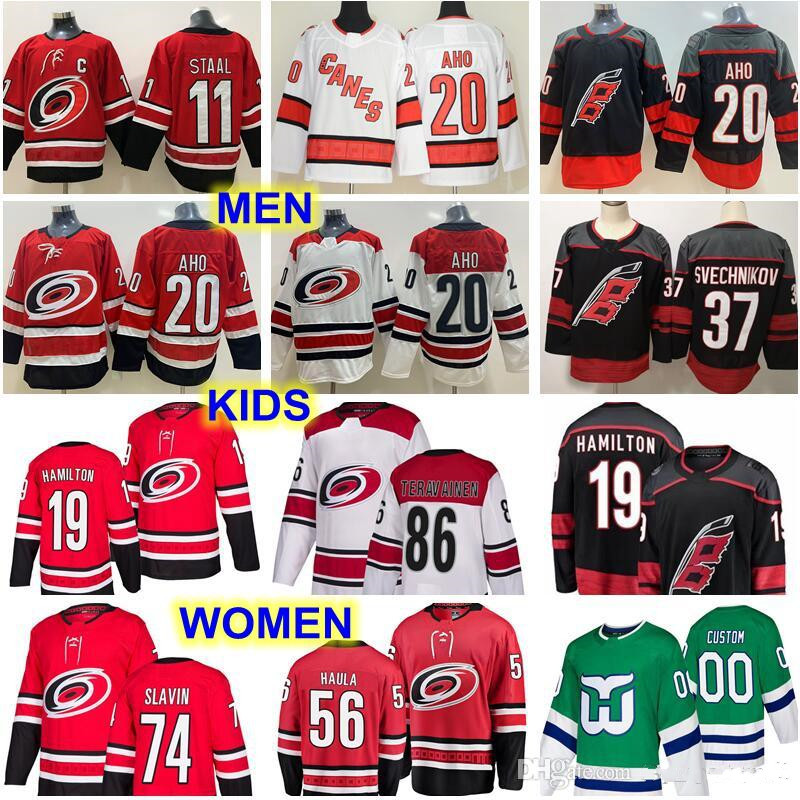 

NEW Canes Carolina Hurricanes Sebastian Aho Jerseys 20 Staal Andrei Svechnikov Teuvo Teravainen Dougie Hamilton Jaccob Slavin Erik Hockey, Colour 7