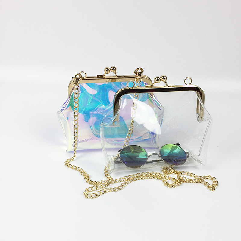 

2020 Female Fashions New Tide Jelly Chain Bag Mini Mobile Clip Shoulder Messenger Small Transparent Pocket Lxw2, A- 01