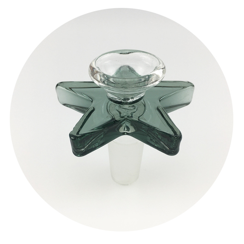 

New Star Shape Glass Bowls 14mm Male Glass Bong Bowl Multicolor Wholesale Pirce Smoking Herbal Bowls for Glass Water Pipes
