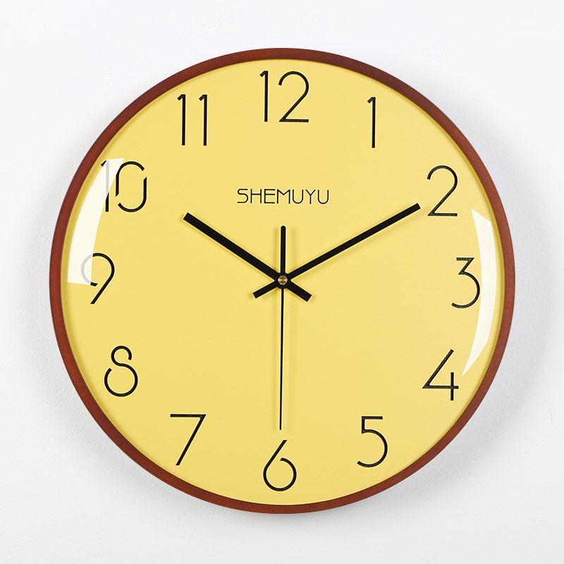 

Creative Wall Clock Silent Nordic Simple Thick Watches Minimalist Clock For Bedroom Round Duvar Saat Wall Watch Digital XX60WC1
