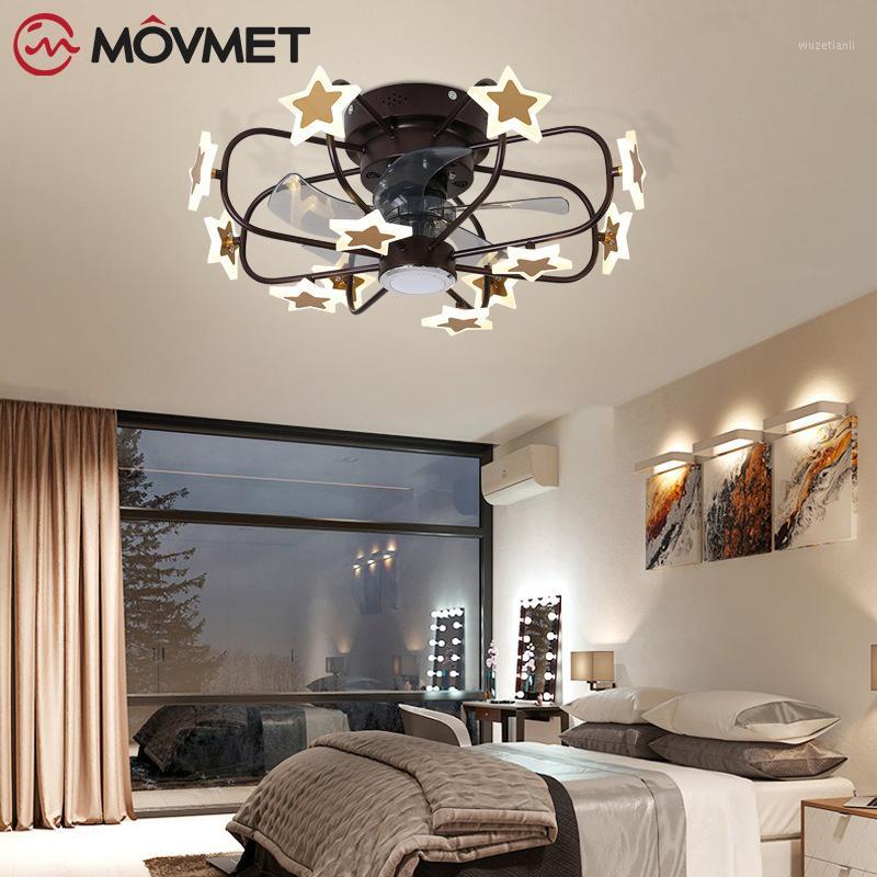 

Star Decoration Round LED Ceiling Fan With Lights For Bedroom Ceiling Light Modern Surface Mounted Electric Fan Lamp1