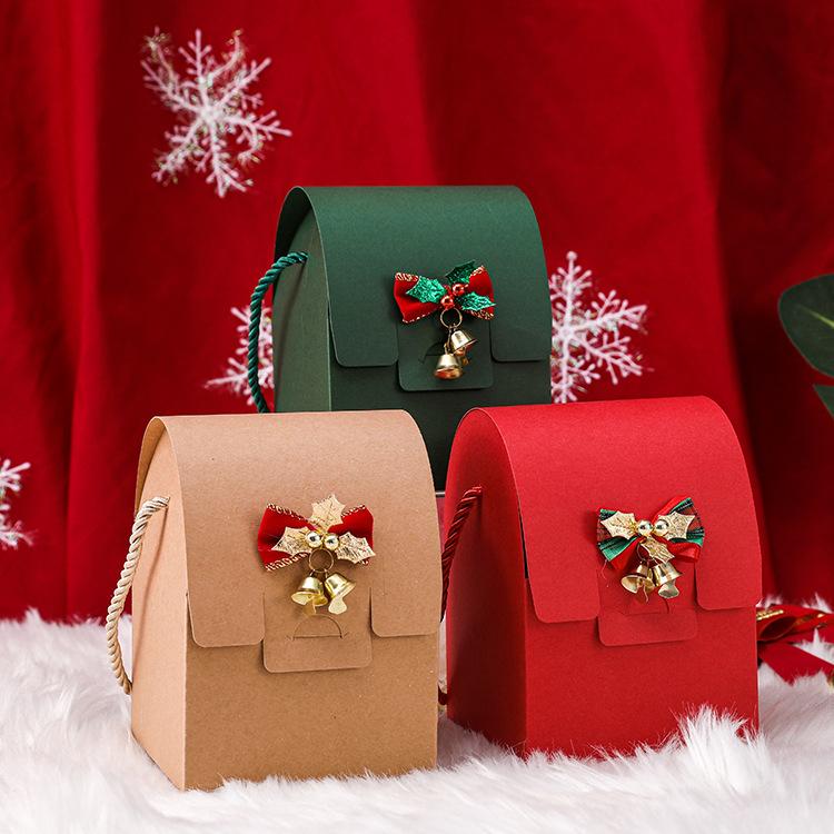

10Pcs Creative Christmas Gift Package Box Christmas Eve Fruit Box Folding Candy Merry Party Suppiles