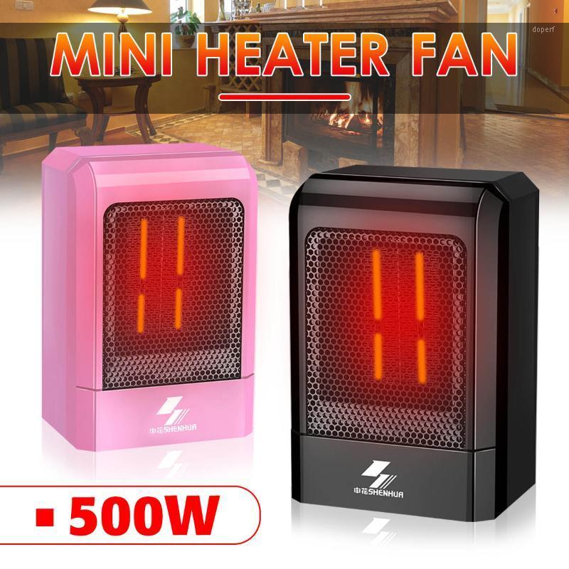 

500W 220V Portable Electric Mini Fan Space Heater Winter Warm Home Office Desk US Plug PTC Ceramic Heating Energy Saving1