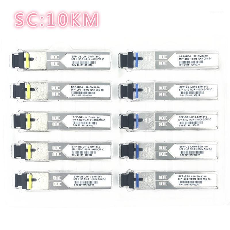 

SC SFP Fiber optic module 1.25G SC 10KM 1310/1550nm Single Fiber SFP Optical Module pairs compatible with Mikrotik1