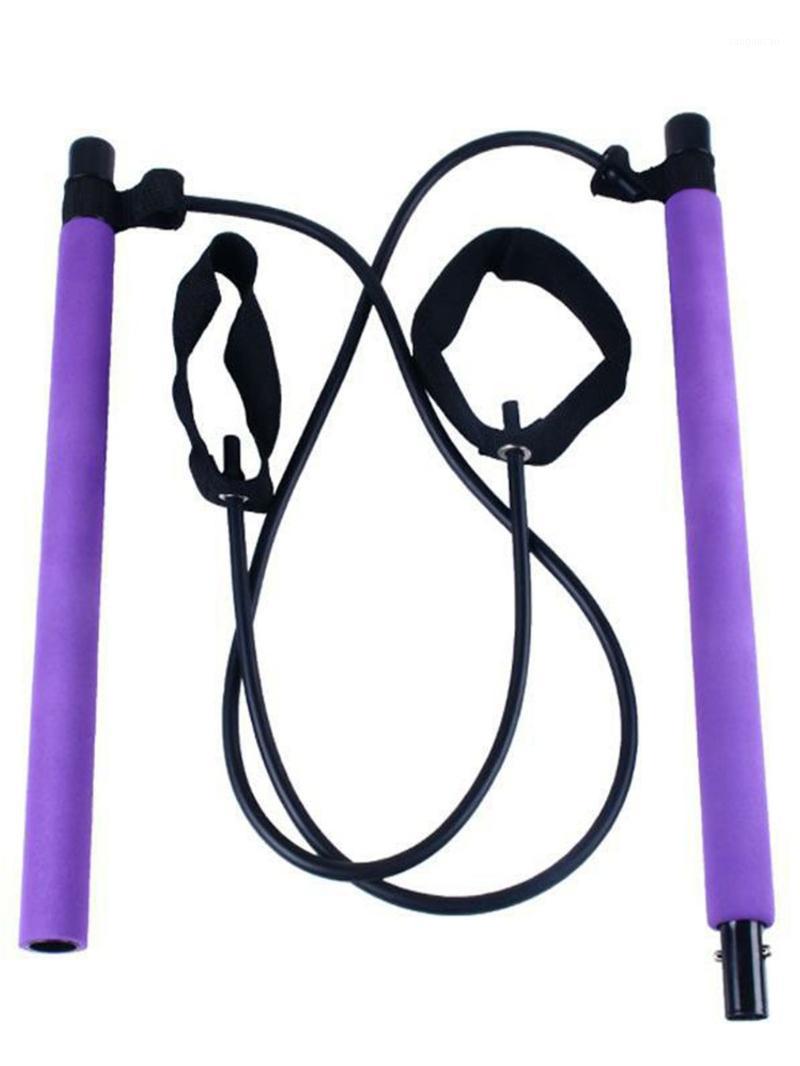 

New Fitness Sport Pilates Bar Kit Gym Workout Stick Pilates Exercise Bar Kit with Resistance Band Body Building Puller Yoga Rope1