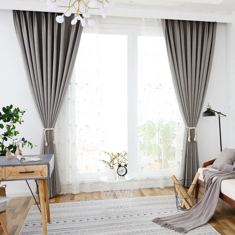 

New fashion thicken fabric window curtain living room high shading modern solid color kitchen curtains custom made1, No.10