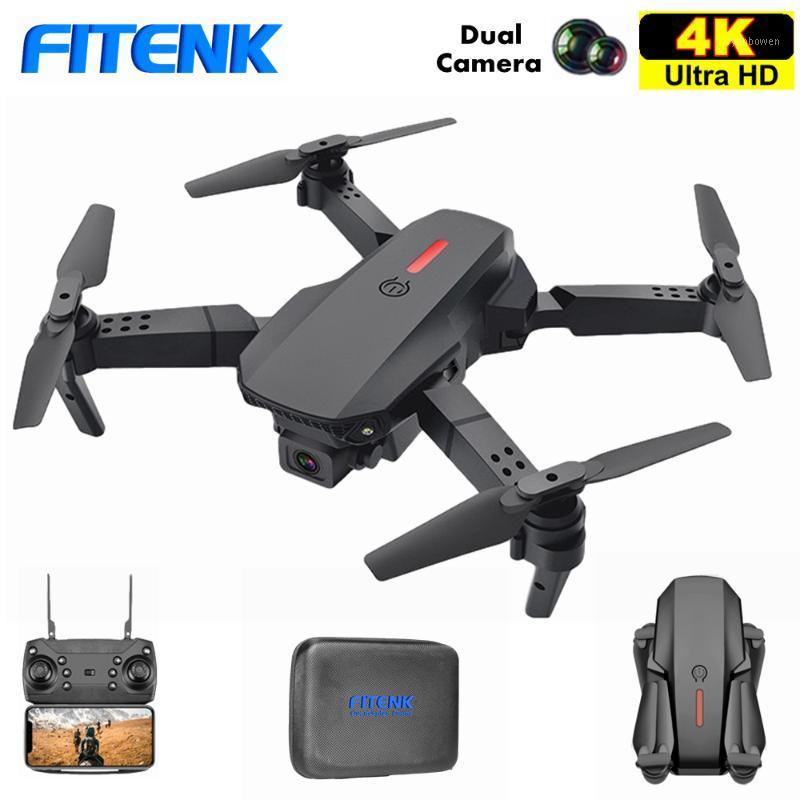 

FITENK K18 RC Drone with 4K HD Dual Camera Optical Flow Follow Me WiFi FPV Selfie Foldable Quadcopter Mini Dron Toy VS E58 SG7011