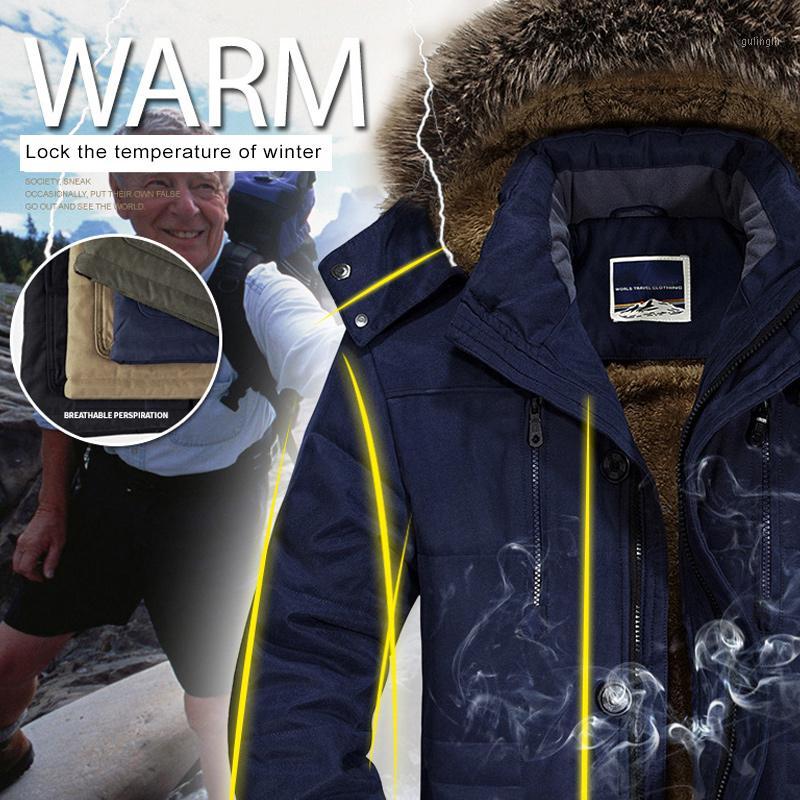 

Men Winter Coats Jackets Warm Windproof Thicken with Detachable Hood for Outdoor WHShopping1, Blue