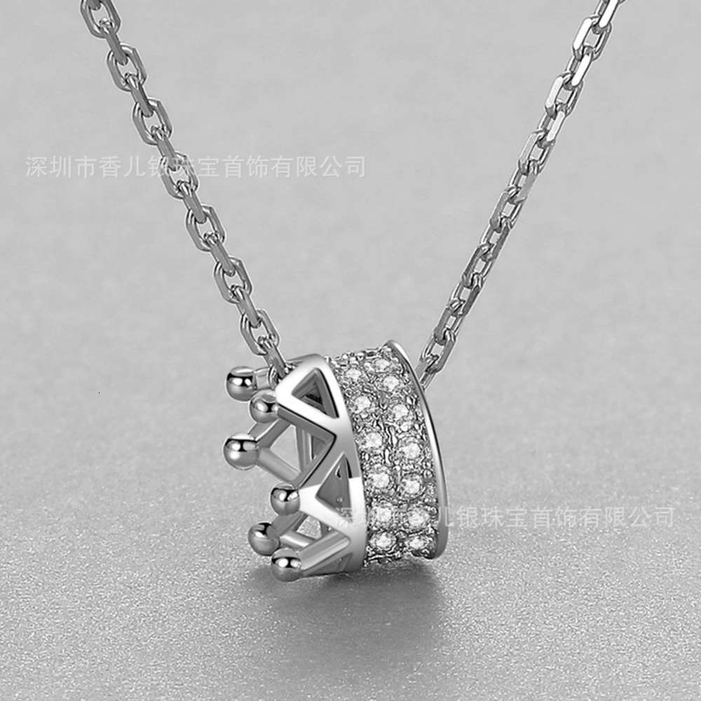 

Luxurys Designers Fashion Ydz120 Sterling Silver S925 small crown inlaid stone women's Pendant
