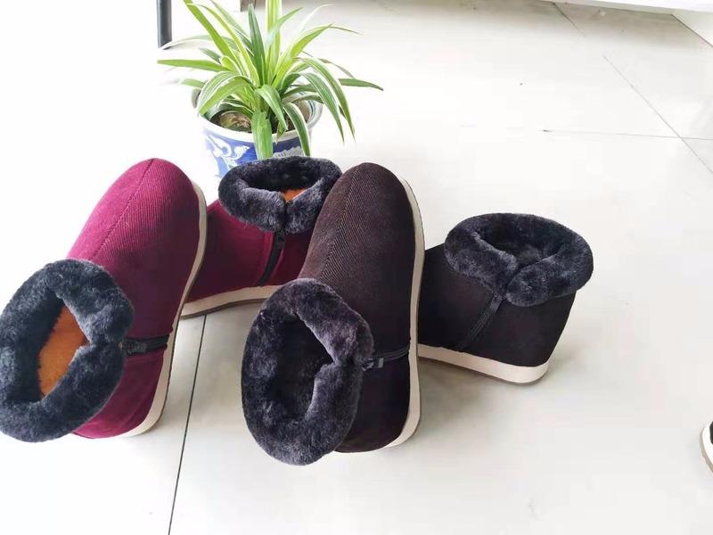 

Fashion 2020 New Shoes Woman Ankle Boots for Women Winter Boots Corduroy Zip Basic Round Toe Low (1cm-3cm) Flat with Solid, Red