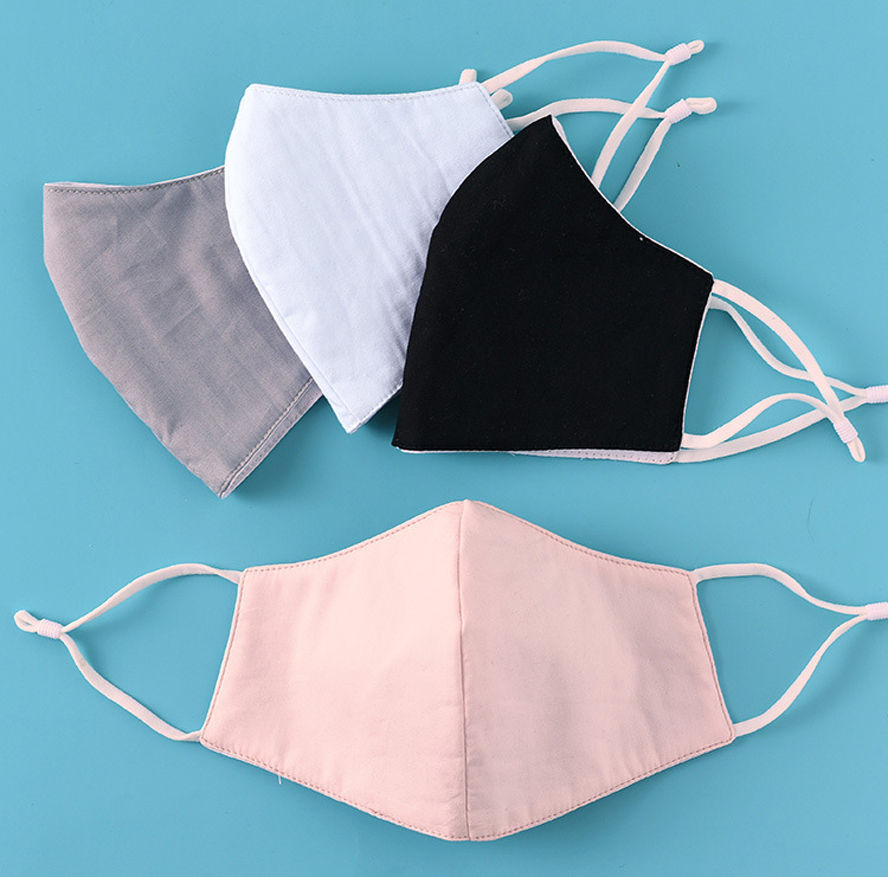 

designer face mask adult black white gray pink pure cotton masks dustproof anti-haze PM2.5 3D three dimensional fashion breathable facemask