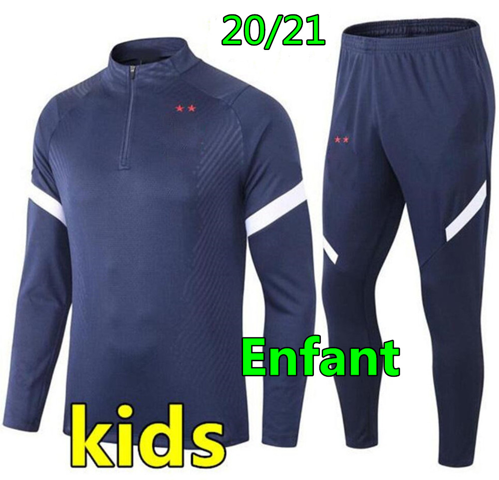 

20 21 kids soccer tracksuit football training suit boys 2020 2021 kids football tracksuit survetement chandal, Fr