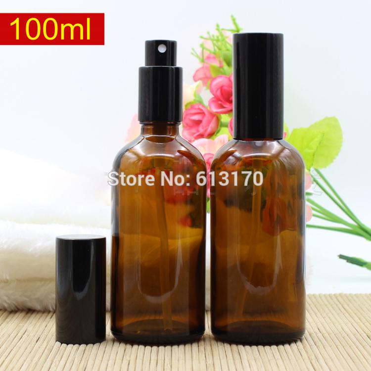 

100ml Empty Glass Spray Bottle with Black,Gold,Silver cap Amber Sprayer Atomizer bottle for essential oils