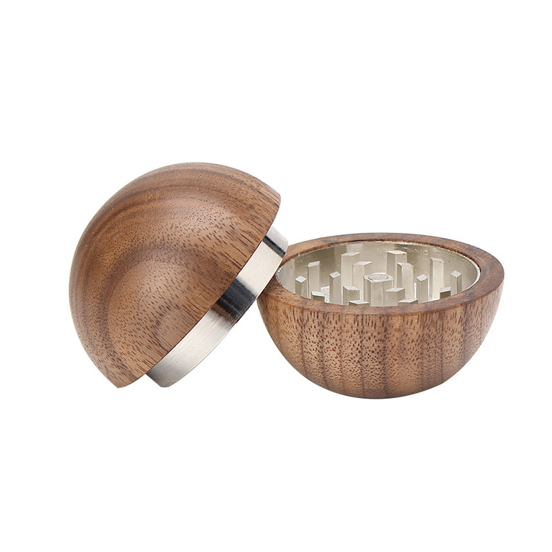 

JIBILL Solid wood 2 layers herb crusher smoking grinder ball design tobacco grinder